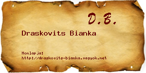 Draskovits Bianka névjegykártya